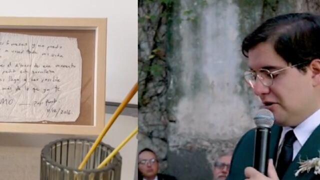 servilleta enmarcada revela la mejor historia de amor