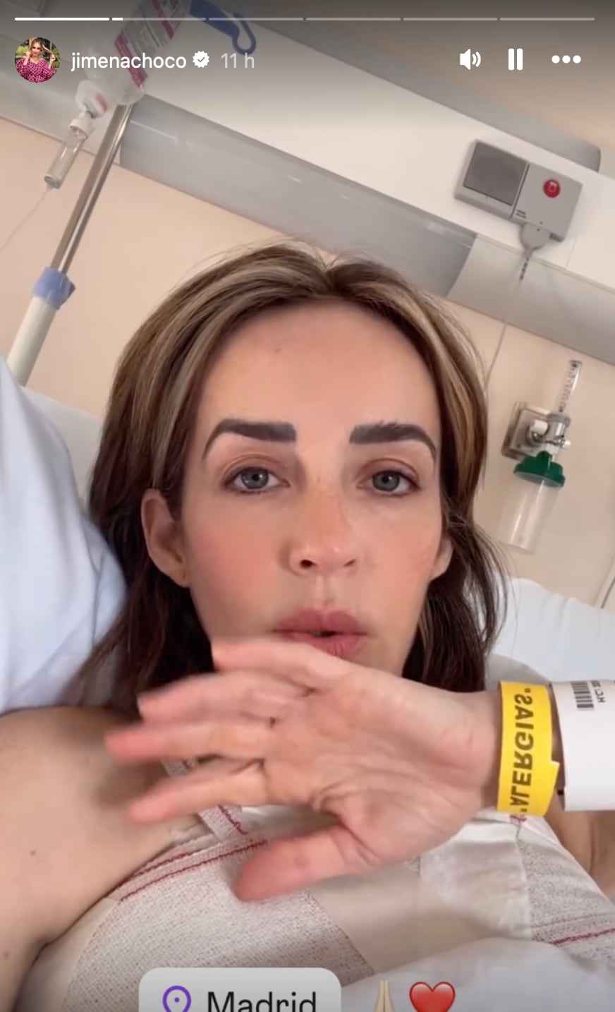 Jimena Pérez comparte en video que fue hospitalizada para una cirugía