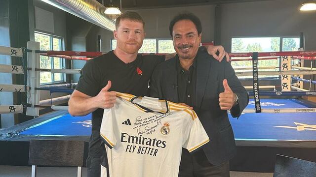 Canelo Álvarez con Hugo Sánchez