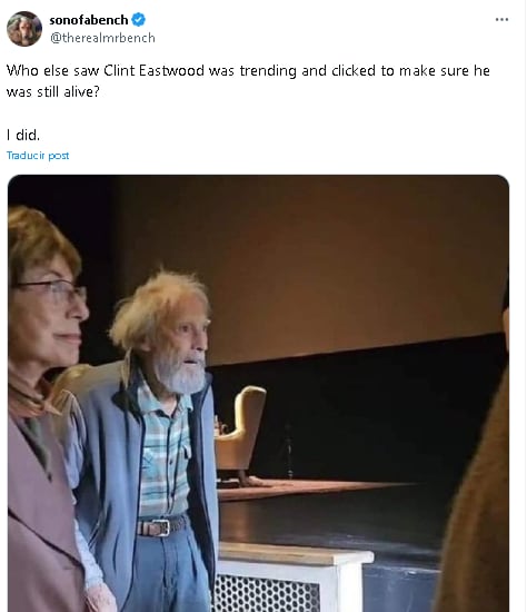 Fans reaccionan a la reaparición de Clint Eastwood a los 93 años de edad.