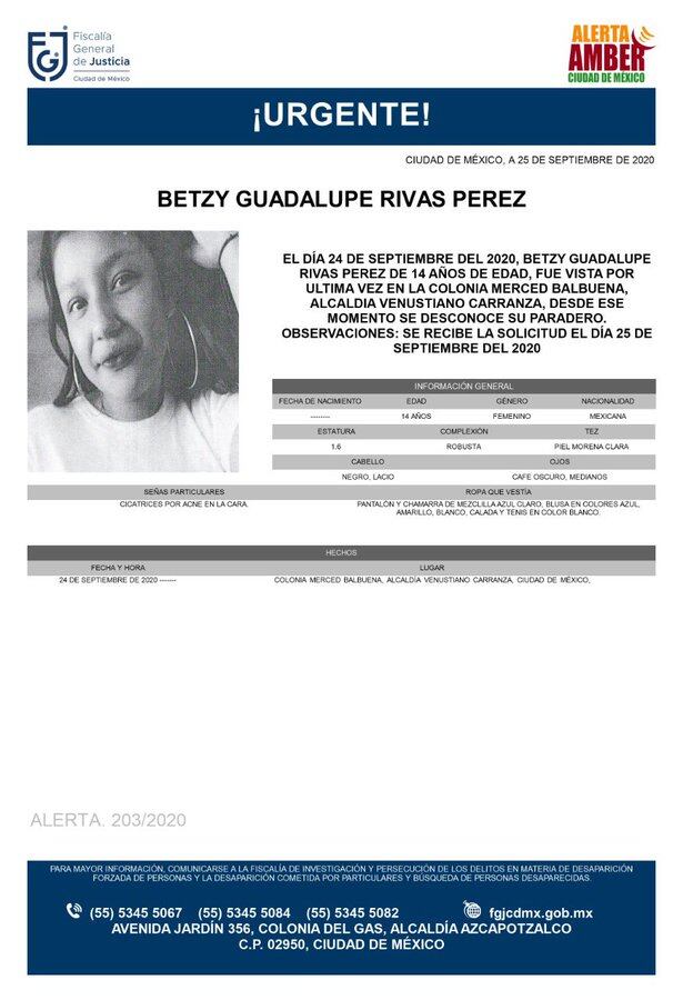 Ficha de búsqueda de Betzy