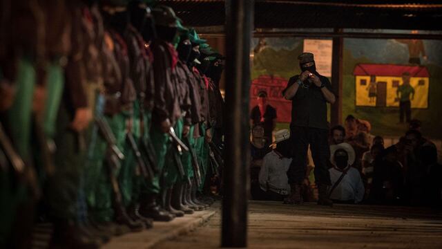 Integrantes del Ejercito Zapatista de Liberación Nacional.