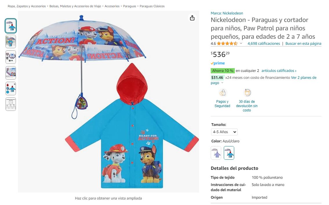 Impermeables de Paw Patrol