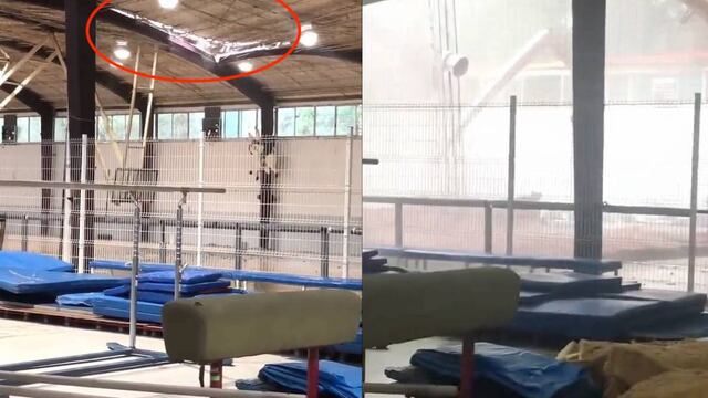 Cae domo de gimnasio