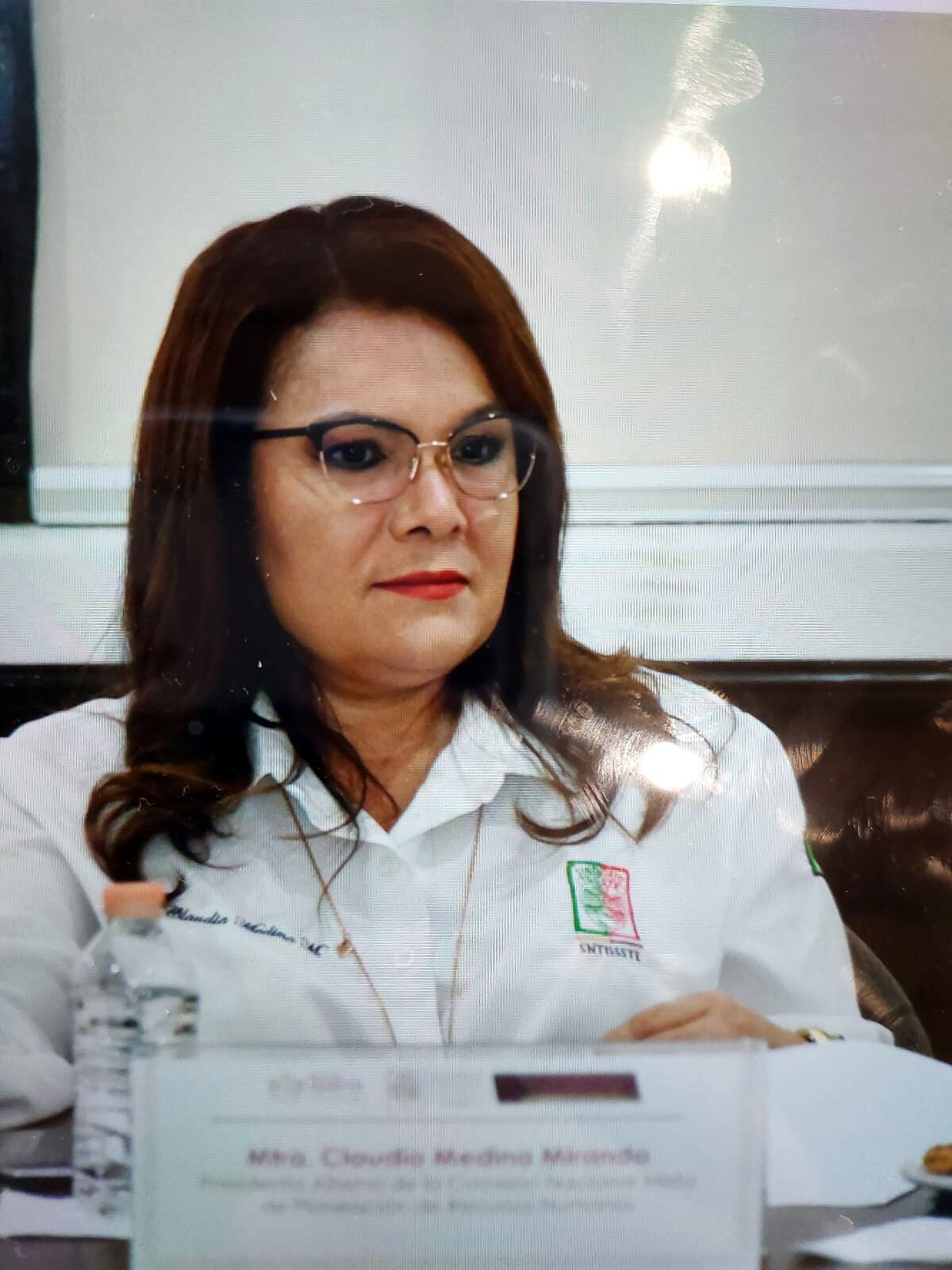 Claudia Medina Miranda, secretaria de recursos humanos en la CDMX del SNTISSSTE