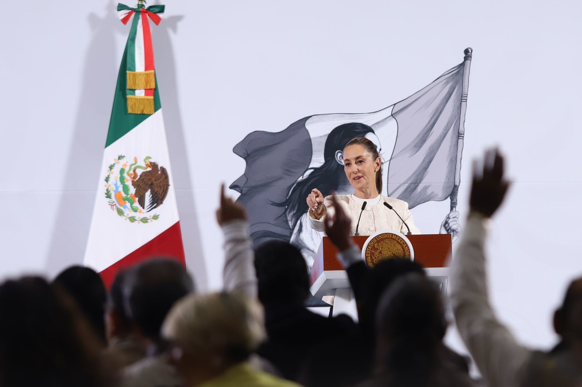 Claudia Sheinbaum en la conferencia mañanera del 16 de abril