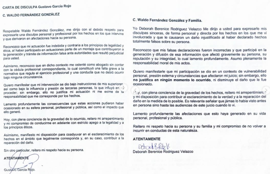 Disculpas públicas de implicados en caso Waldo Fernández