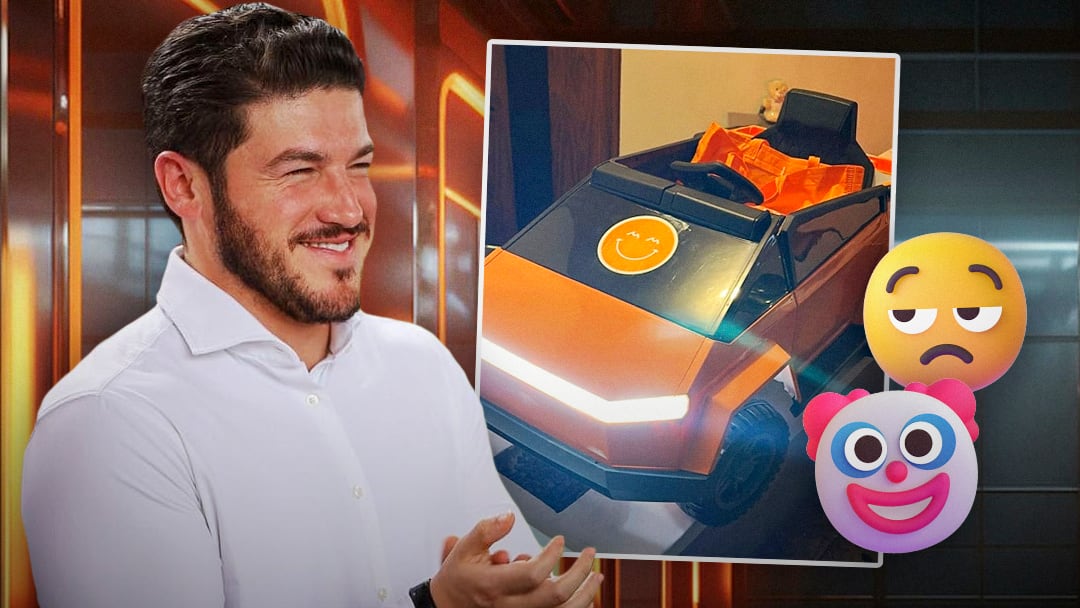 Samuel García revela Cybertruck de juguete como premio de rifa