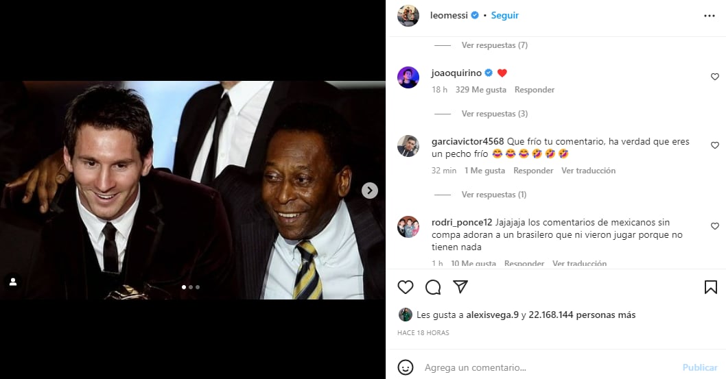 Lionel Messi y su mensaje a Pelé