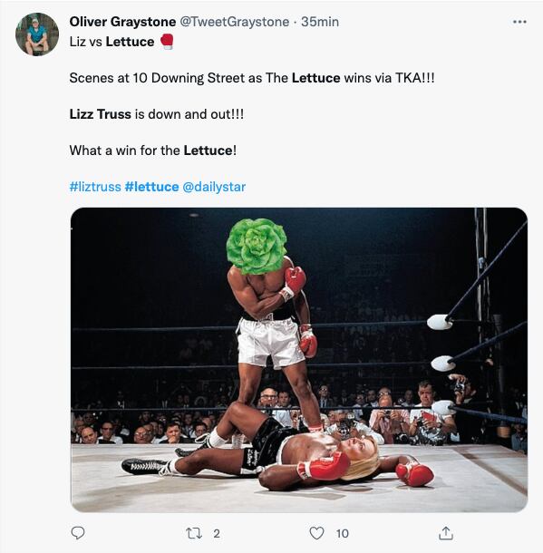 Lechuga le gana a Lizz Truss