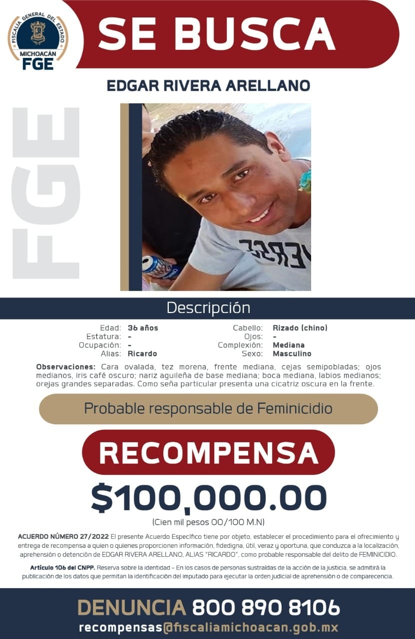 Recompensa por el feminicidio de Zuleyma Zaret Contreras Serrano