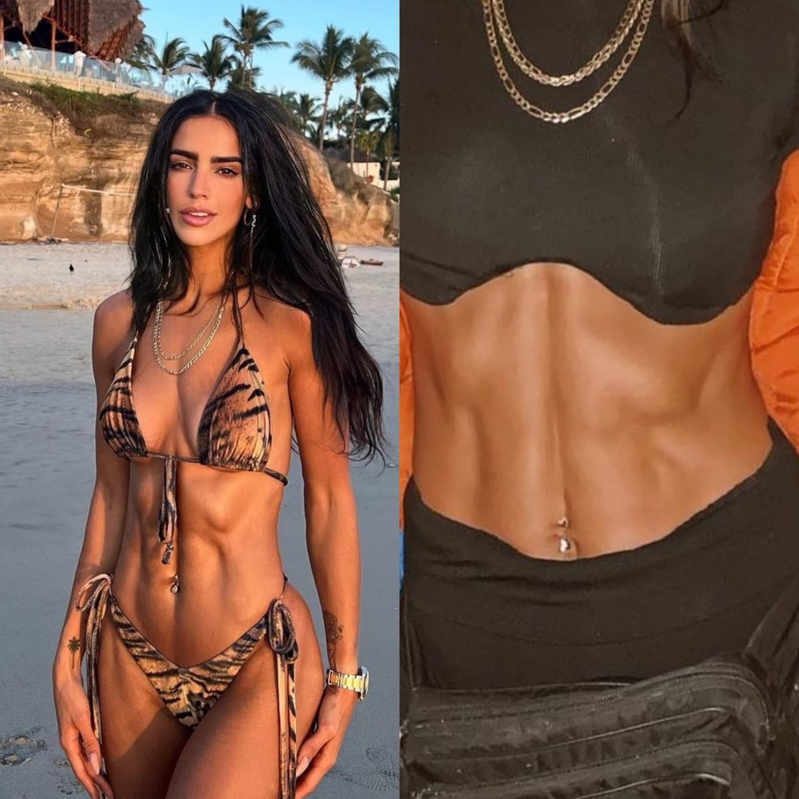 Bárbara de Regil y su abdomen.