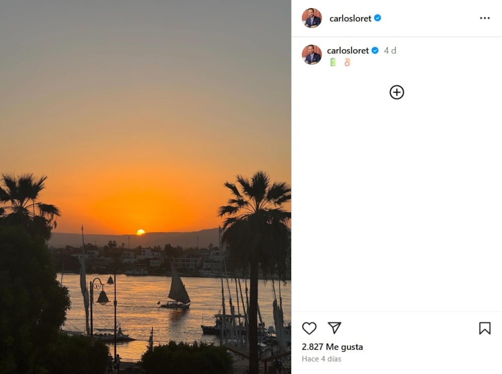 La última foto de las vacaciones de Carlos Loret de Mola en el convulso verano de 2025