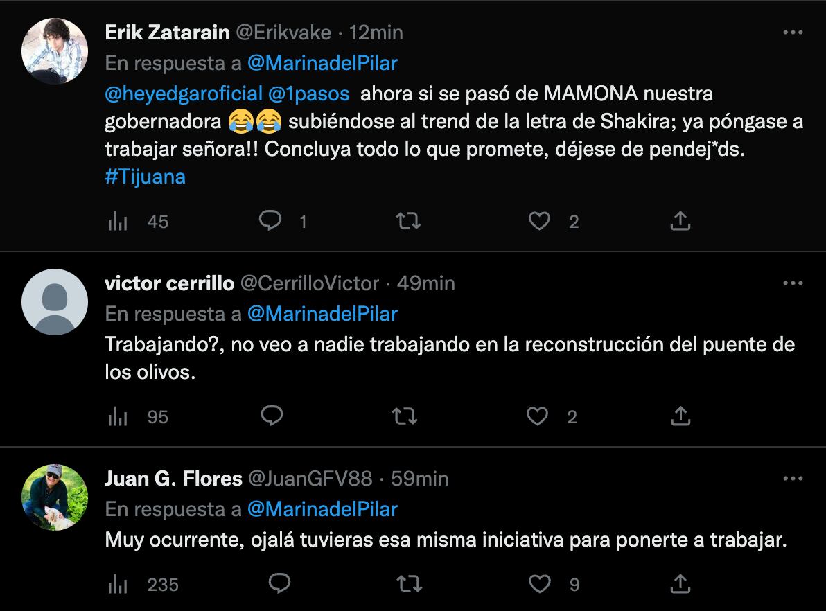 Marina del Pilar se sube al tren de Shakira y la critican