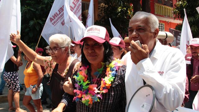 Abelina López Rodríguez, candidata de la coalición Morena-PT-PVEM