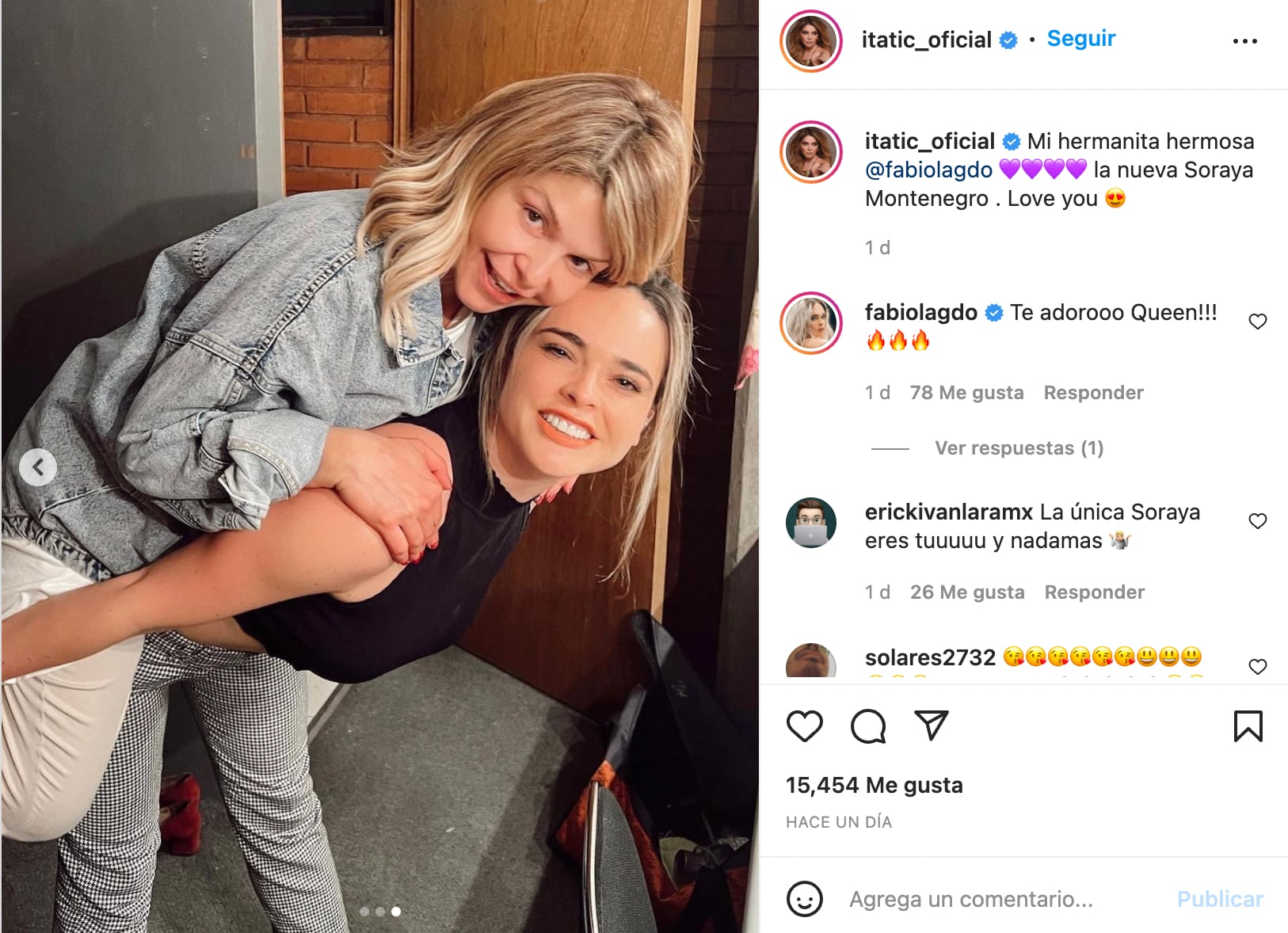 Itatí Cantoral y Fabiola Guajardo