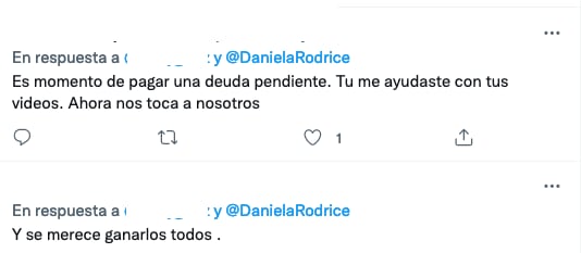 Seguidores de Daniela Rodrice sobre los MTV Miaw Awards 2022.