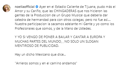 Noelia sobre boicot en Tijuana.