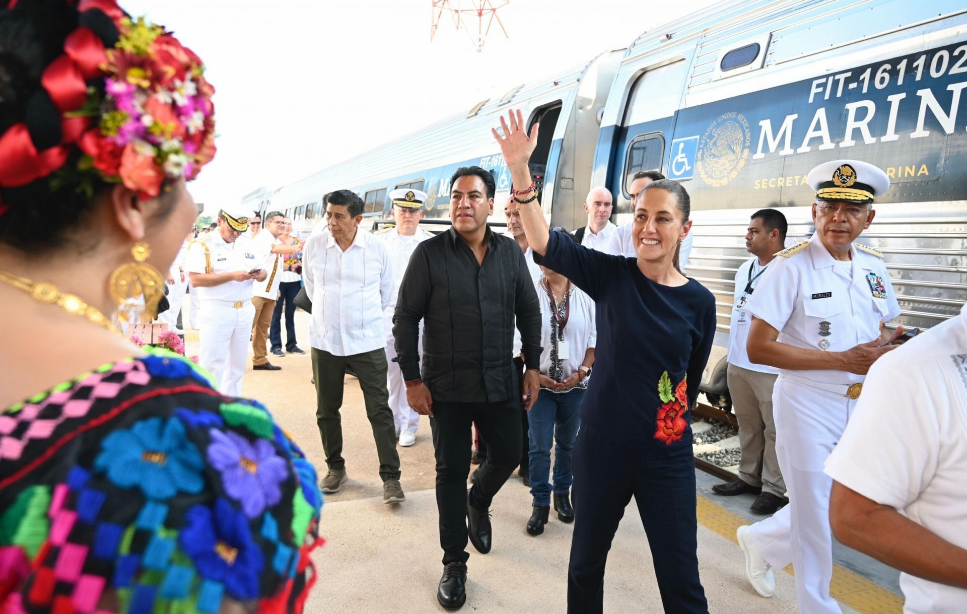Claudia Sheinbaum inaugura nueva estación del Tren Interoceánico en Oaxaca