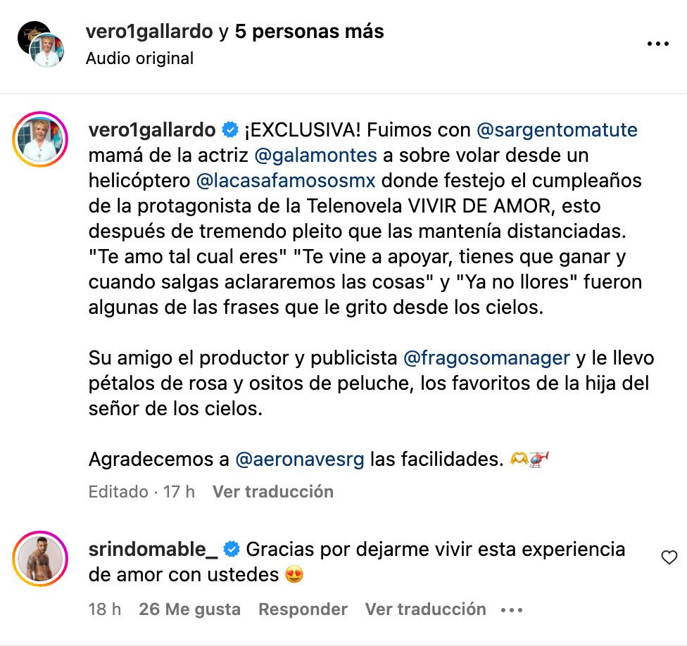 Sr. Indomable acompaña a la mamá de Gala Montes a La Casa de los Famosos 2024