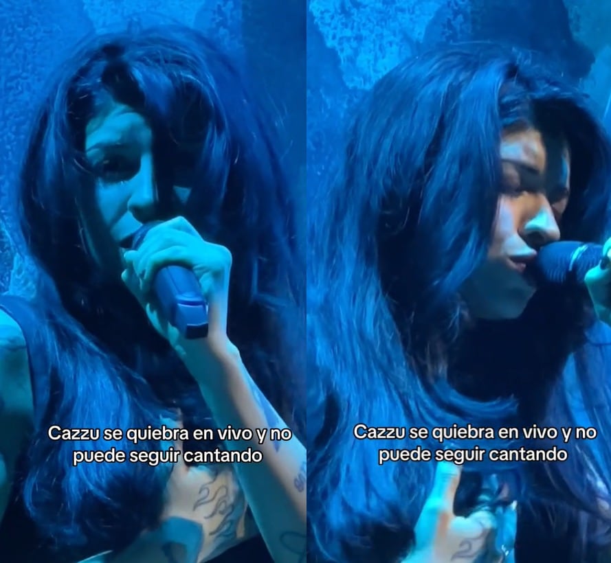Cazzu canta ‘Piénsame’ y llora en pleno concierto