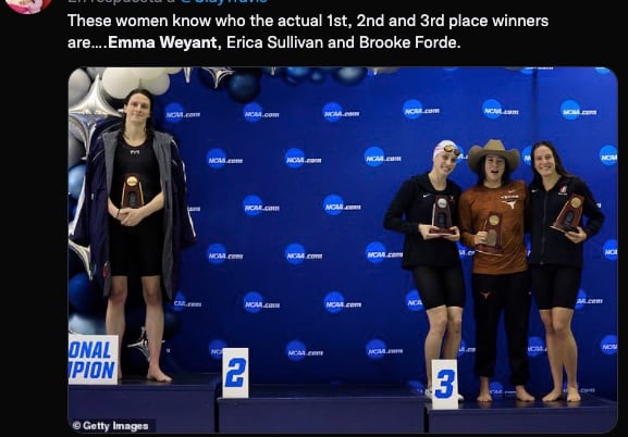 Lia Thomas, nadadora transgénero, y sus competidoras