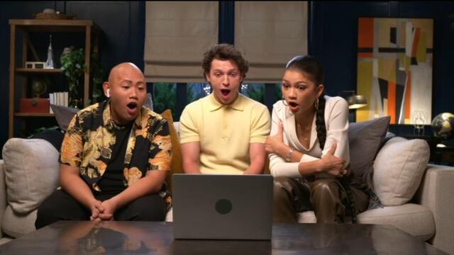 Reacción de Tom Holland, Zendaya y Jacob Batalon al segundo tráiler de ‘Spider-Man: No Way Home’