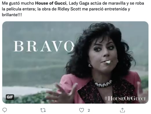 Memes sobre el estreno de 'House of Gucci', que celebran la actuación de Lady Gaga