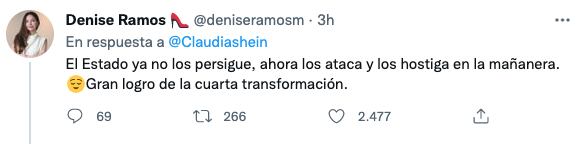 Denise Ramos responde a Claudia Sheinbaum en Día Mundial de Libertad de Prensa