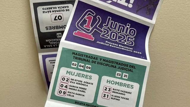 acordeones para elecciones Poder Judicial 2025