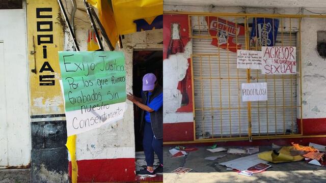 Protesta en la tienda frente a CCH Naucalpan