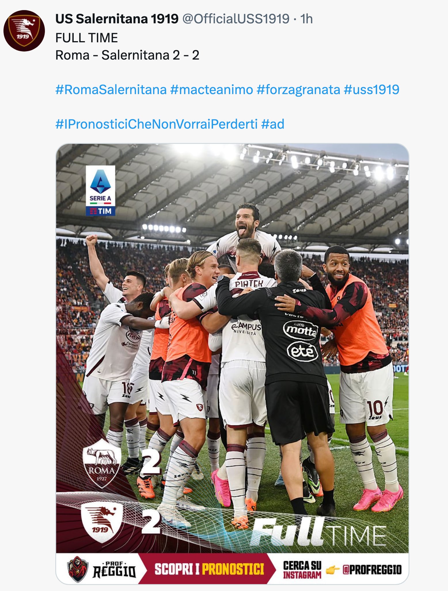 Empata la Salernitana