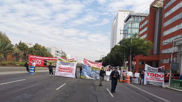 Damnificados del sismo de 2017 bloquean Calzada de Tlalpan