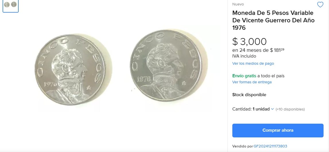 La moneda de 5 pesos más solicitada por coleccionistas: vale 1250 pesos