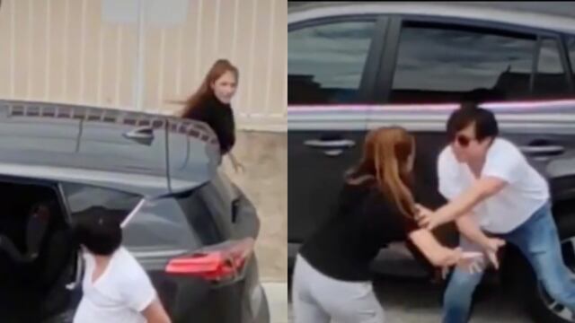 Un infiel desata la furia de su novia cuando lo cacha con su amante en su camioneta