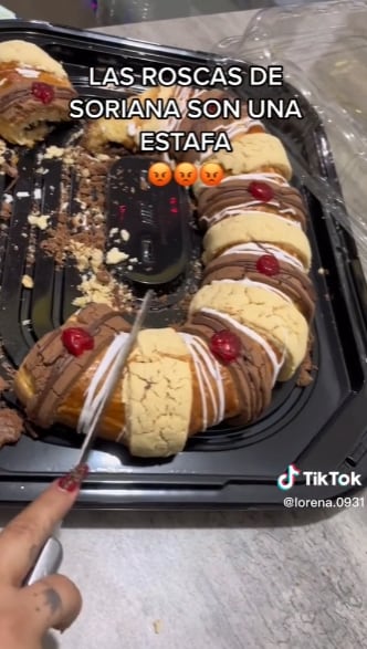 Rosca de Reyes del Soriana no traía figuras de porcelana de los Reyes Magos