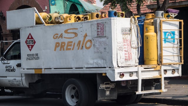 Camión repartidor de Gas LP