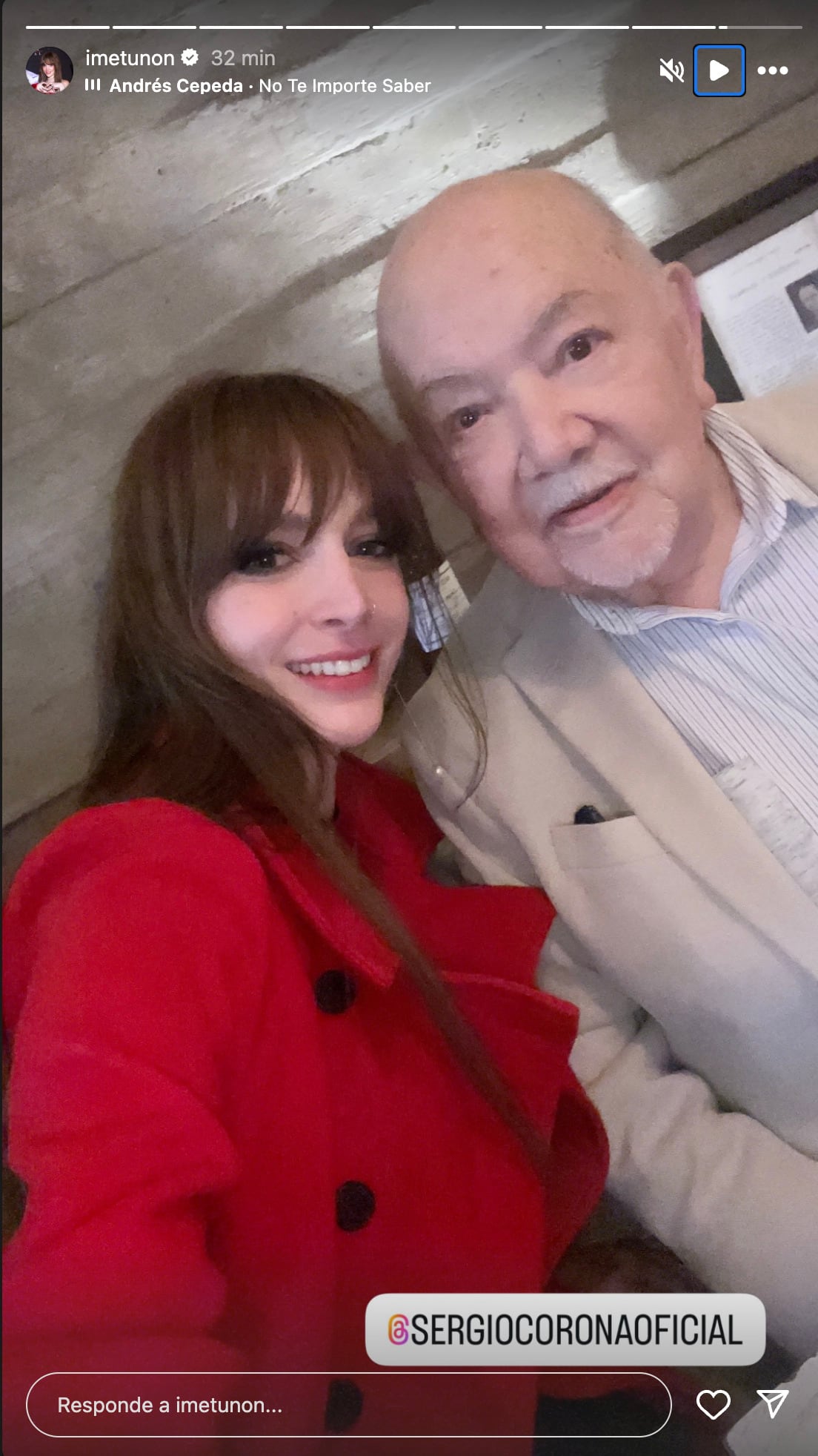 Imelda Garza Tuñón comparte la foto que se sacó con Sergio Corona