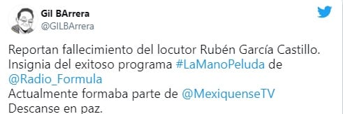 Gil Barrera muerte Rubén García Castillo