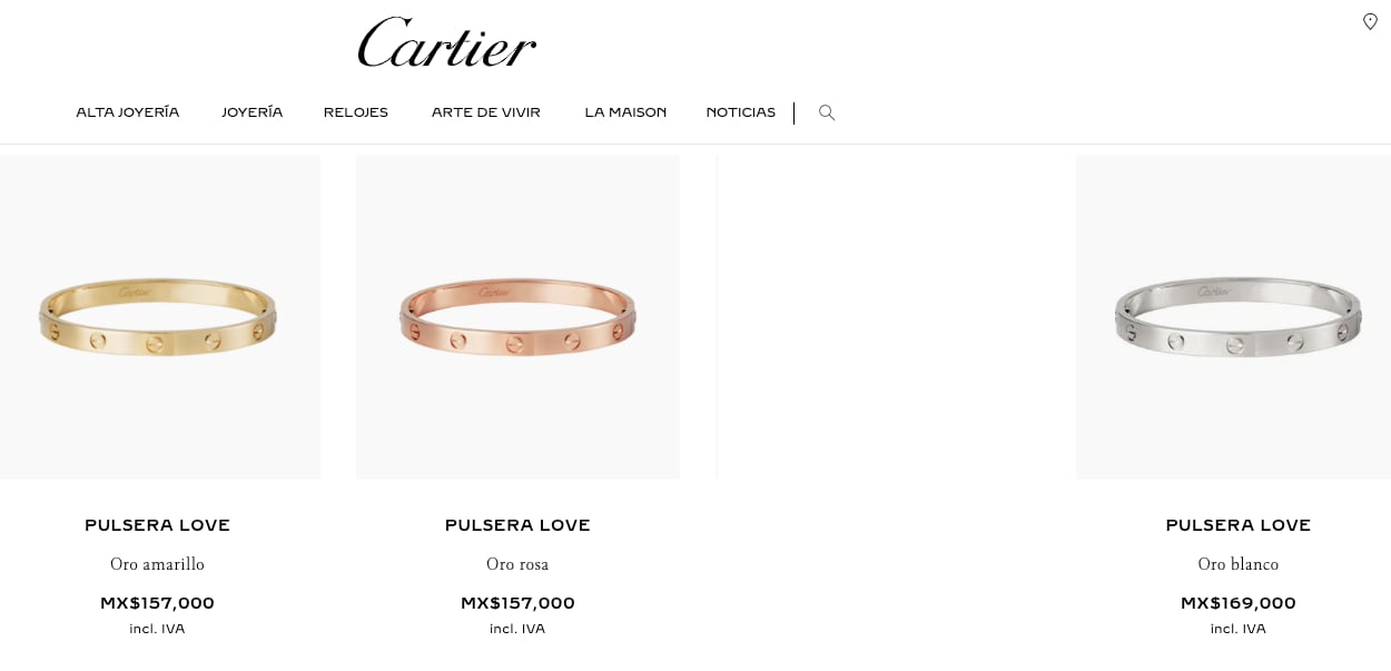 Precio de pulseras Cartier Love originales