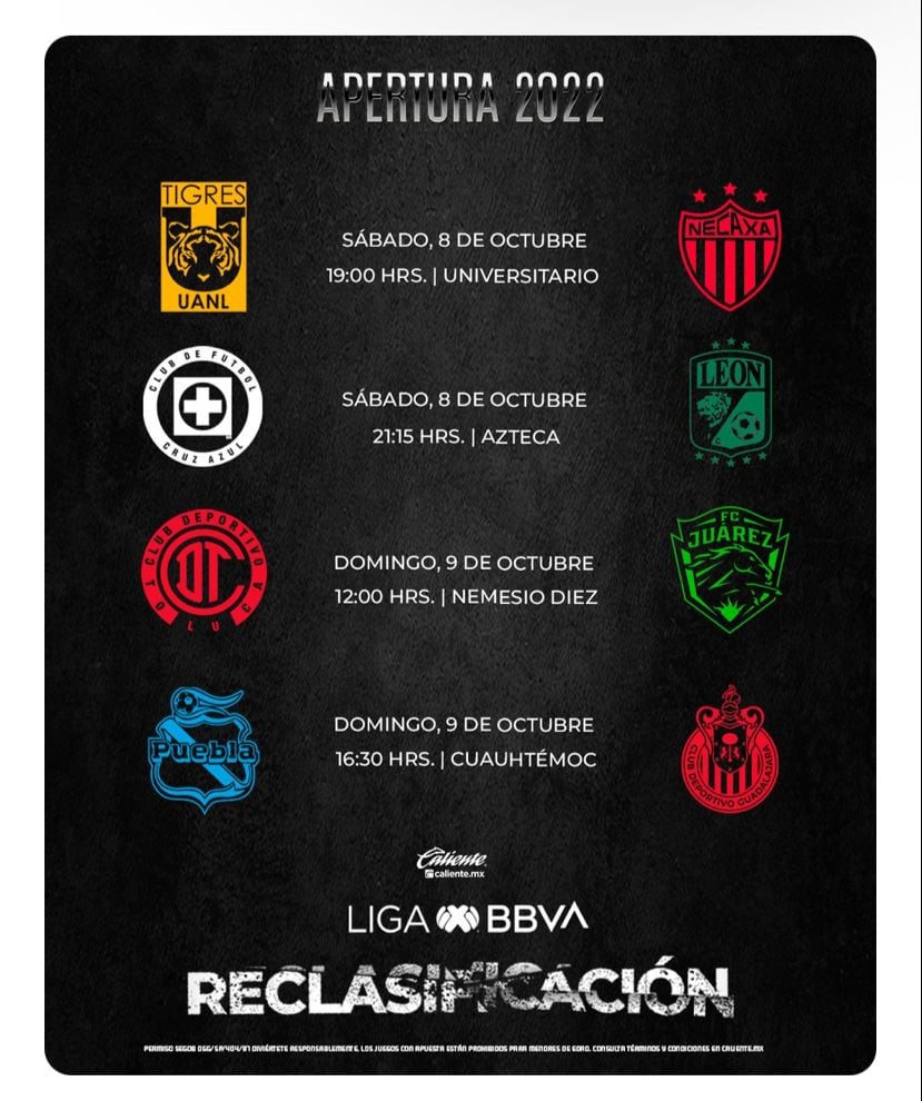 Quedaron definidos los horarios del Repechaje del Apertura 2022.