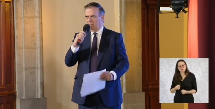 Marcelo Ebrard en la mañanera de Claudia Sheinbaum