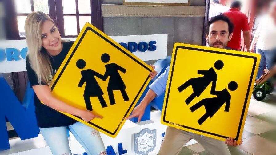 Instalan en Tampico señales de tránsito incluyentes
