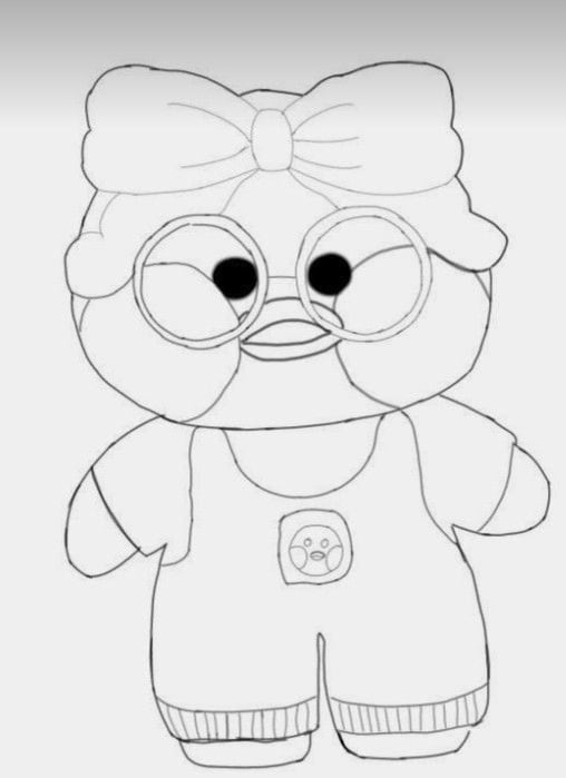 Dibujos de patito de papel para colorear