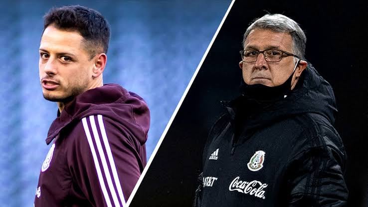 Chicharito Hernández y Tata Martino