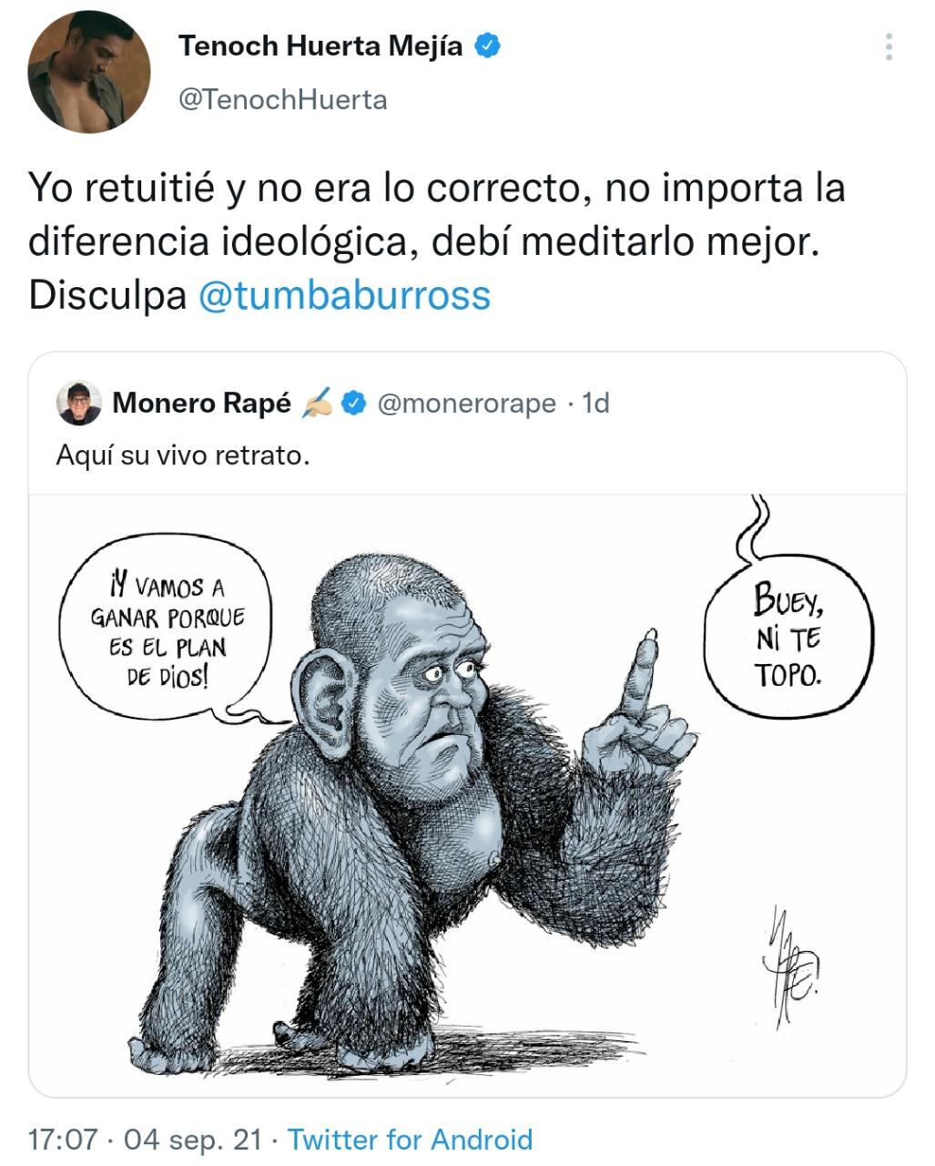 Disculpa de Tenoch Huerta