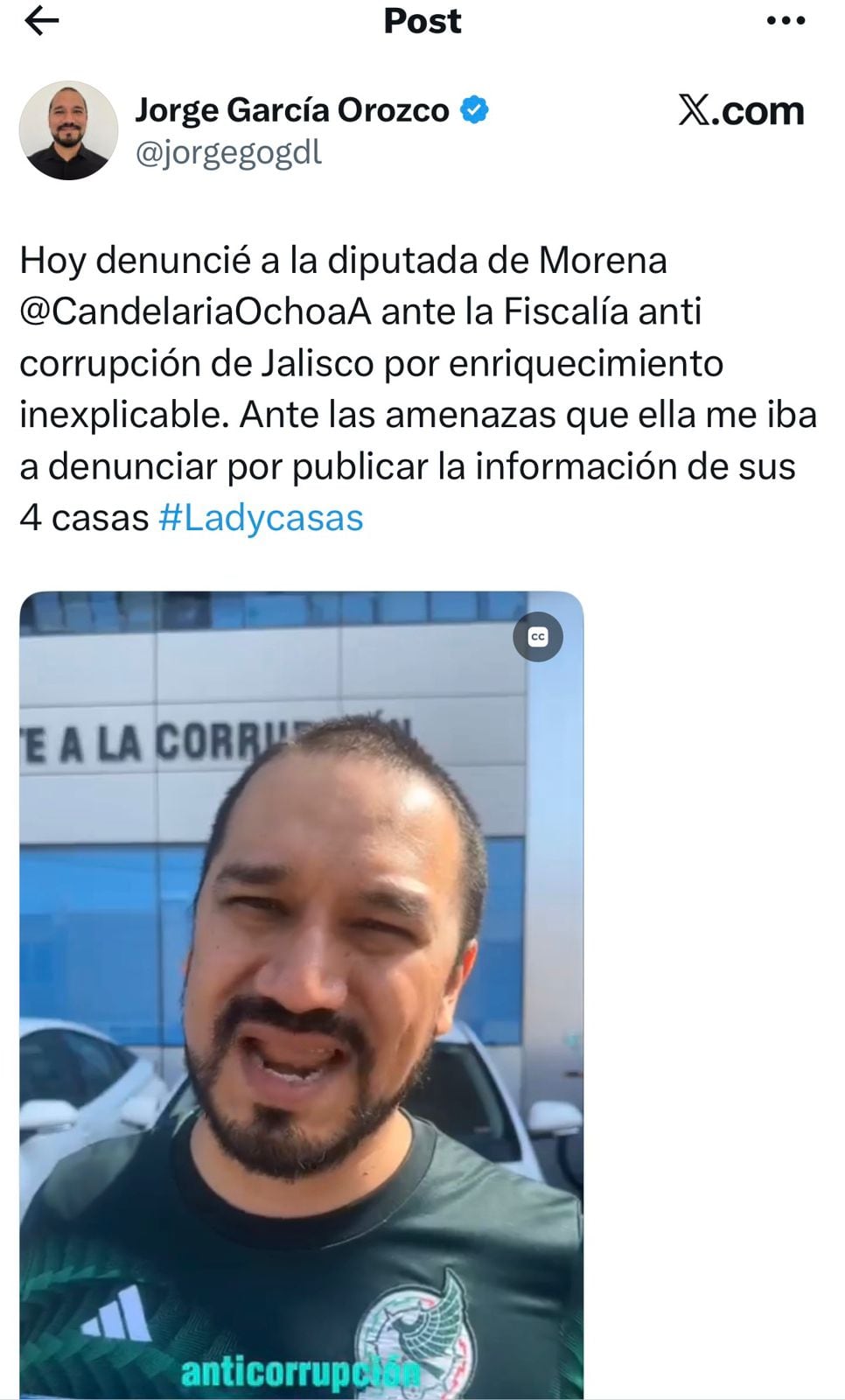 Candelaria Ochoa enfrenta denuncia por posible peculado.