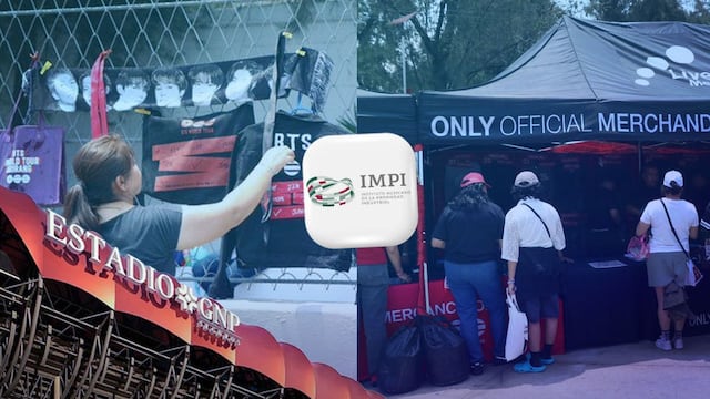 IMPI realiza operativo contra la merch pirata de BTS en el Estadio GNP Seguros