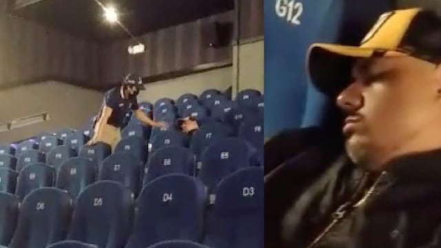 Persona dormida en sala de cine