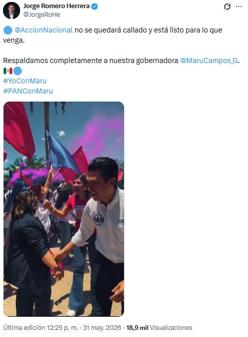 PAN reacciona a segundo informe de Sheinbaum con apoyo a Maru Campos